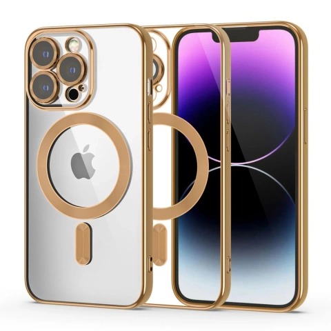 Ochronne Ring MagShine Case für MagSafe für iPhone 14 Pro Gold