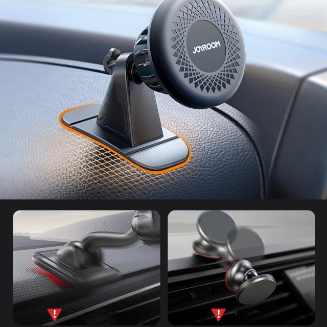 Joyroom JR-ZS356 magnetyczny uchwyt na deskę rozdzielczą 360° – ciemnoszary