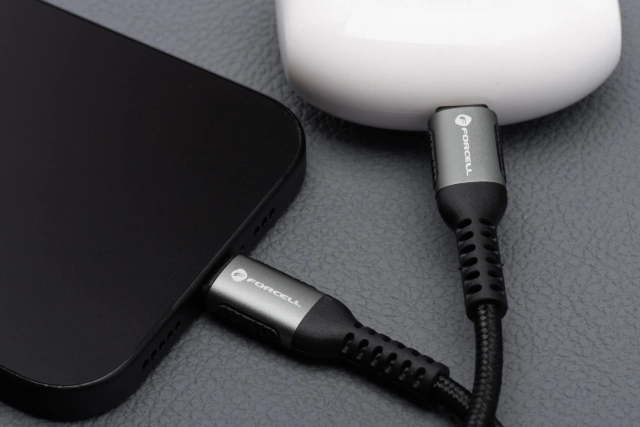 Kabel USB-C do USB-C Forcell 240W 5A PD QC 4.0 Nylon 2m Laptop Turbo