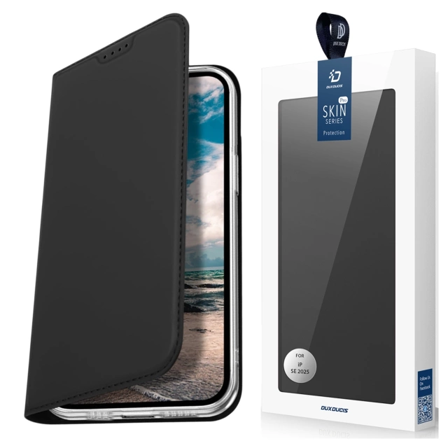 Etui do Apple iPhone 16e / SE 4 2025 obudowa ochronna Dux Ducis z klapką Skin Pro Czarna