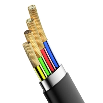 BASEUS SC5A/QC3.0 TYP-C KABEL 23CM GRAU