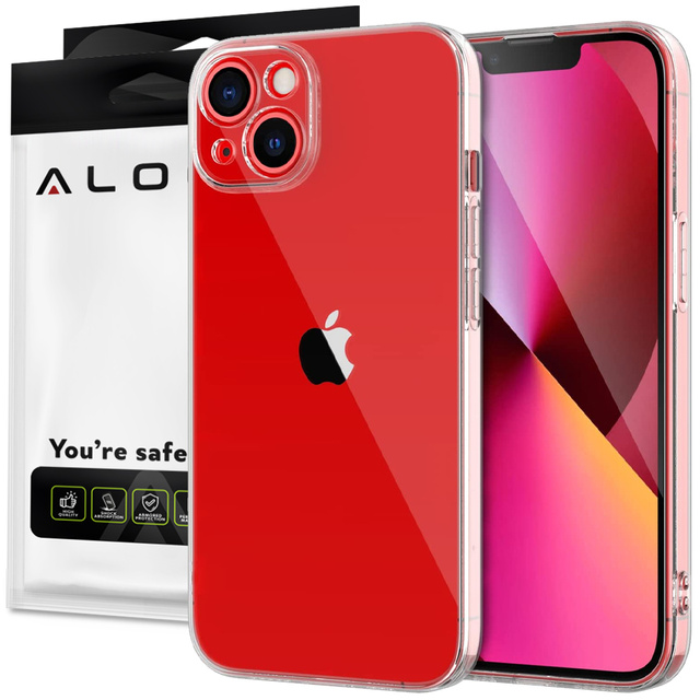 Etui pancerne obudowa Alogy Hybrid Case z osłoną na aparat do Apple iPhone 13/14 Przezroczyste + Szkło