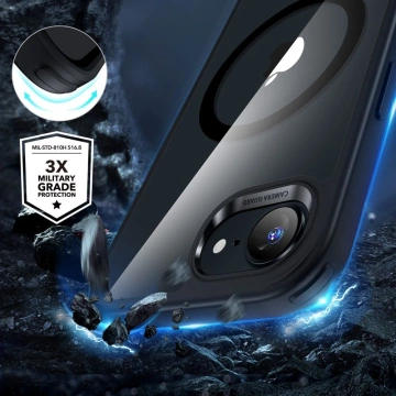 ESR Classic Hybrid HaloLock MagSafe Hülle für iPhone 16e Klar/Schwarz