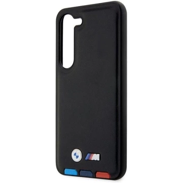 BMW Hülle für Samsung Galaxy S23 Leder Stamp Tricolor schwarz