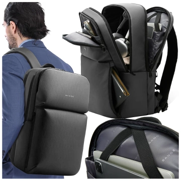 Bange 26L wasserdichter Rucksack für Laptops bis 15,6 Zoll – Geräumig und komfortabel, robust und atmungsaktiv, ideal für Stadt und Reisen, Arbeit und Flugreisen, Unisex – Grau