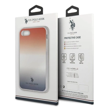 US Polo Gradient Pattern Collection iPhone 7/8/SE 2020 / SE 2022 Handyhülle rot-blau/blau