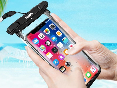 Fonken wasserdichte Hülle für Universaltelefon IPX8 bis 6,5 "Schwarz