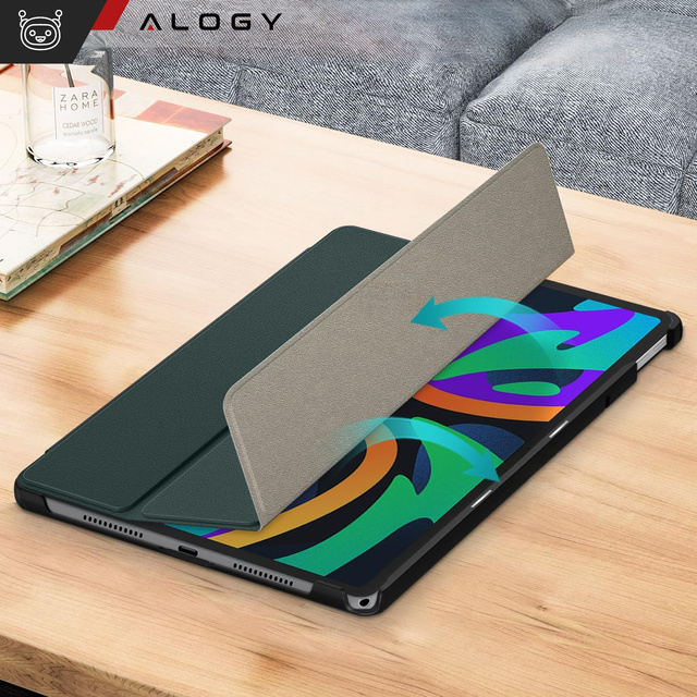 Etui do Lenovo Tab K11 / K11E 11” M11 10.95" TB330FU / TB330XU / TB331FC Book Case Cover z klapką obudowa futerał pokrowiec Alogy Zielone + Szkło + Rysik