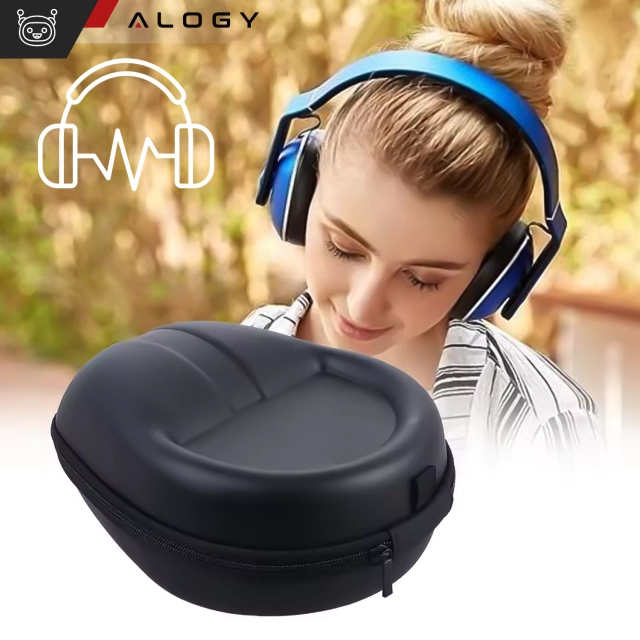 Etui ochronne na słuchawki do JBL TUNE 720BT 760NC 770NC Alogy Hard Case obudowa ochronna na zamek 23x18x11cm Czarne