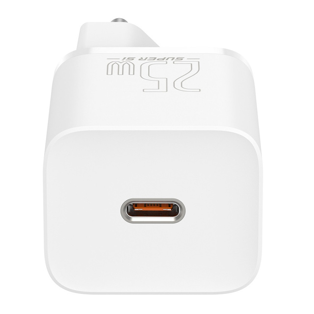 Ładowarka sieciowa zasilacz Baseus Super Si USB-C Type C PD 25W Biała