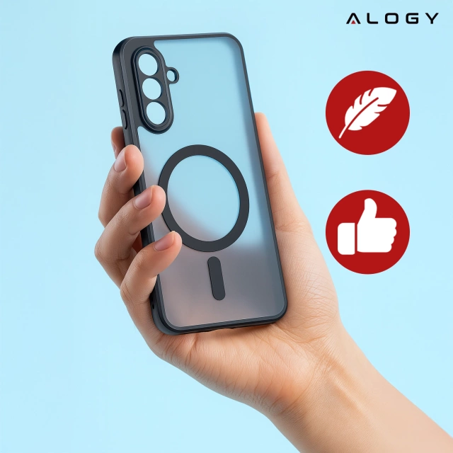 Etui do Samsung Galaxy A56 5G obudowa ochronna na telefon Alogy Matte HybridMag™️ Case do MagSafe Matowe Czarne