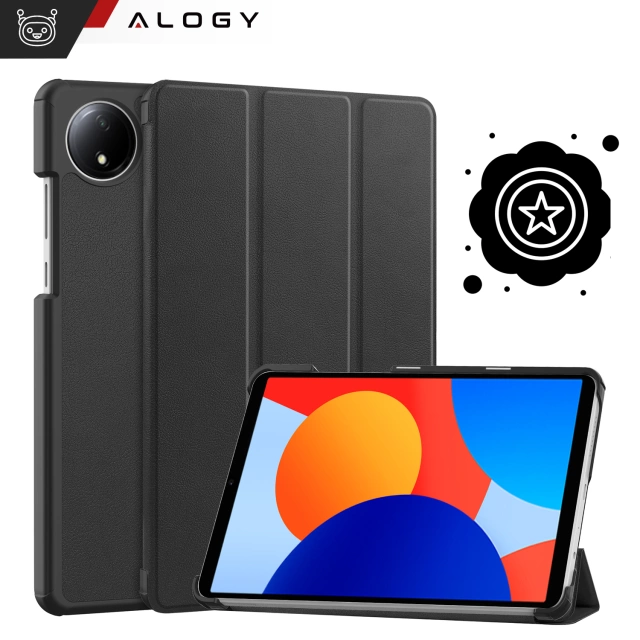 Etui ochronne do Redmi Pad SE 8.7" 4G Alogy Book Cover Case obudowa na tablet Czarne + Szkło i rysik