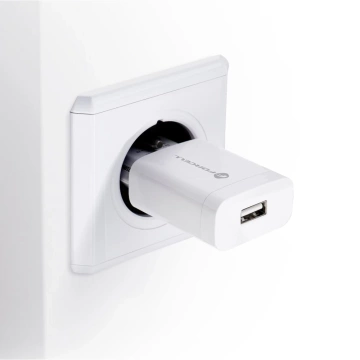 Forcell QC 3.0 USB-C 18W Wandladegerät 1,2m Kabel Weiß