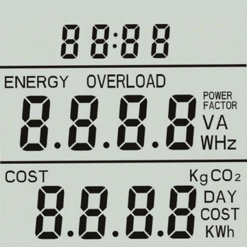 Wattmeter Zähler Stromverbrauch Zähler Energie Spannung für Steckdosenkontakt Digital mit weißer Anzeige
