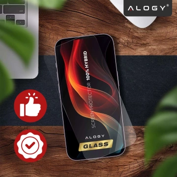 Hybridglas für Realme 11 Pro 5G / Pro Plus Displayschutzfolie Alogy Flexi Glass 9H Hüllenfreundlicher flacher Displayschutz