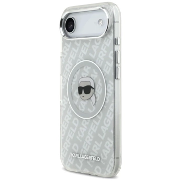 Etui Ochronne do iPhone Air Karl Lagerfeld IML Head Logo MagSafe Szary