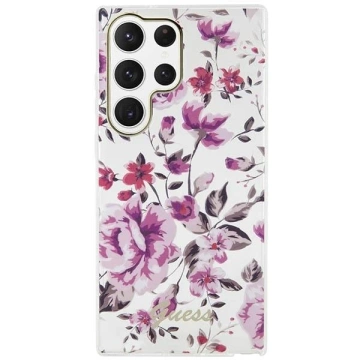 Etui Guess GUHCS23LHCFWST für Samsung Galaxy S23 Ultra S918 biały/white Hardcase Flower Collection