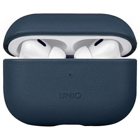 UNIQ Terra Kopfhörer-Schutzhülle für AirPods Pro 2nd Gen. Echtes Leder blau/spaceblau