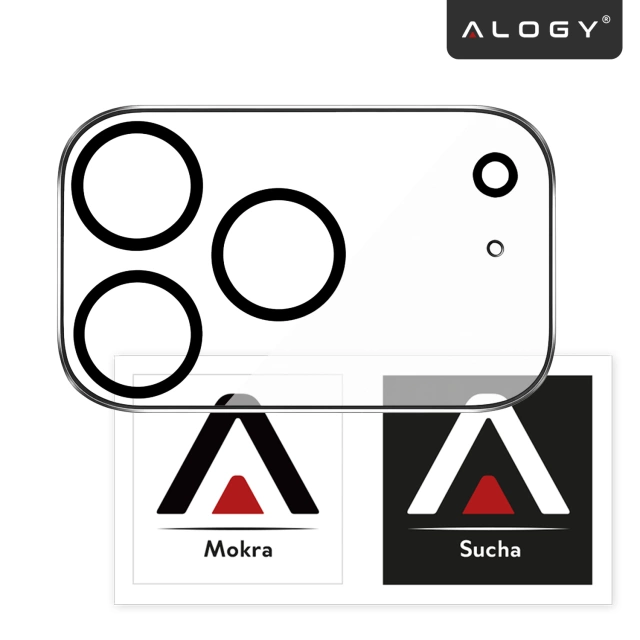 Szkło Ochronne na Obiektyw Aparatu do Apple iPhone 17 Pro, Wzmocnione i Odporne na Zarysowania, Precyzyjnie Dopasowane, Alogy Lens Protector Pro+™ – Przezroczyste