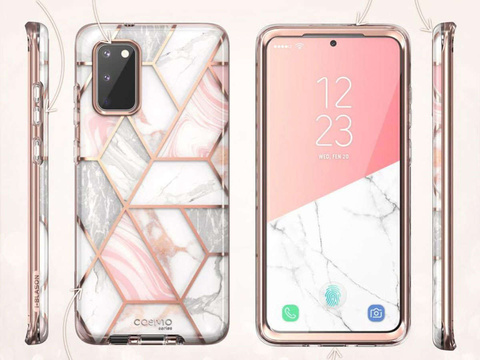 Etui Supcase Cosmo für Samsung Galaxy S20 FE Marble Pink
