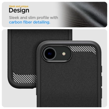 Etui für iPhone 16e Spigen Rugged Armor Mag MagSafe Mattschwarz