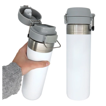 Schreibtischventilator, Standventilator, kleiner Umwälzventilator mit Clip, kabelloser Handventilator, 500 mAh, USB-C, Alogy White
