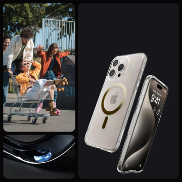 Spigen Ultra Hybrid Mag MagSafe Hülle für Apple iPhone 15 Pro Max Gold