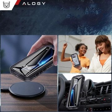 Alogy HydroArmor™ IP68 wasserdichte Hülle mit transparenter Rückseite, 360-Panzerabdeckung für MagSafe für Apple iPhone 16