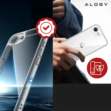 Hülle für Apple iPhone 16 Pro Max Alogy Anti-Shock Hybrid Case für MagSafe Transparent