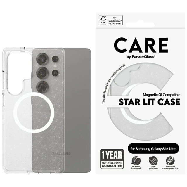 Etui do Samsung Galaxy S25 Ultra CARE by PanzerGlass Flagship Urban Combat StarLight White QI