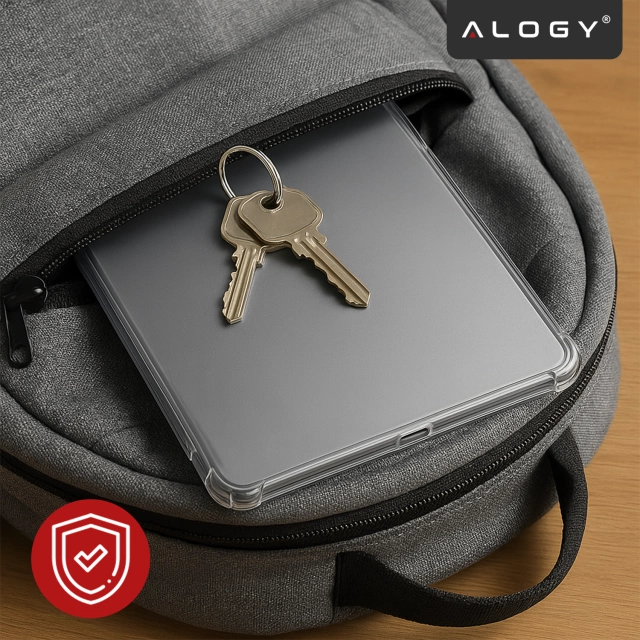 Etui Ochronne do Redmi Pad SE 11" 2023, Wzmocnione Narożniki, Smukłe i Lekkie, Antywstrząsowe ShockProof, Alogy FlexiShield™ – Przezroczyste + SZKŁO HARTOWANE