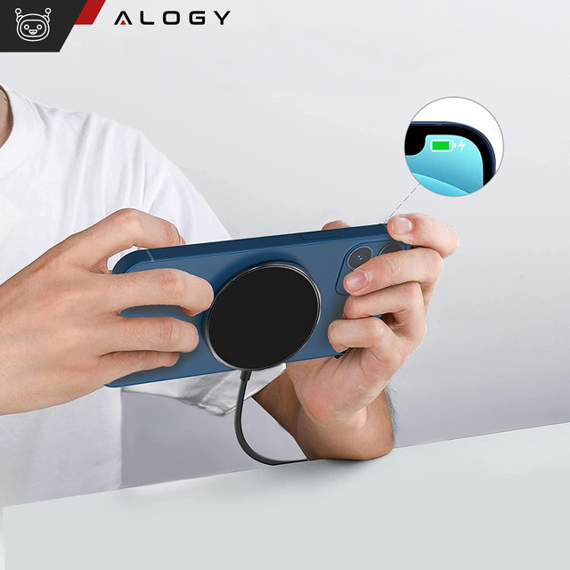 Ładowarka indukcyjna Alogy do MagSafe bezprzewodowa 15W do iPhone 16/15/14/13/ PRO / MAX/ MINI Czarna