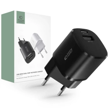 C20W MINI 2-PORT NETZWERKLADEGERÄT PD20W/QC3.0 SCHWARZ