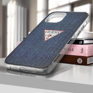 Guess GUHCP12SPCUJULDB iPhone 12 mini 5,4" granatowy/dunkelblaues Hardcase Jeans Collection