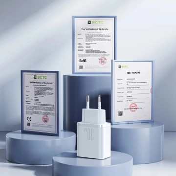 Joyroom USB-C / USB-A 30W Netzwerkladegerät - Weiß