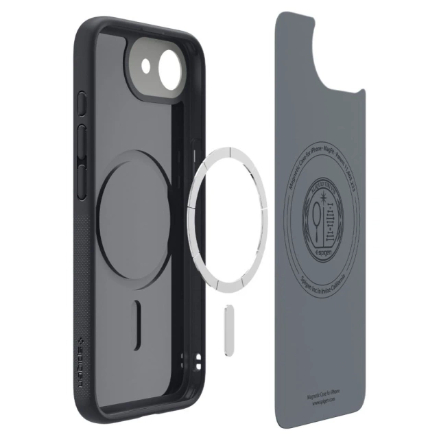 Etui do iPhone 16e Spigen Nano Pop Mag MagSafe Black Sesame