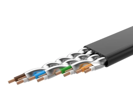 Flachkabel UGREEN Ethernet-Patchkabel RJ45 Cat 7 STP LAN 10 Gbit/s 10 m schwarz (NW106 11265)