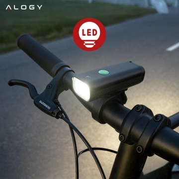 Alogy P12 Fahrradlicht schwarz Fahrradlicht vorne LED-Frontlicht Fahrradbeleuchtung wasserdicht IPX5