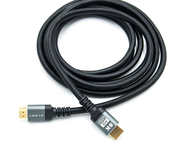 Kabel x2 HDMI 2.1 Alogy 2m 8K PREMIUM ULTRA High Speed 60Hz 48GBps Czarny