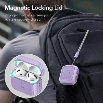 Schutzhülle für ESR Orbit Halolock MagSafe Apple AirPods 4 Lila Kopfhörer