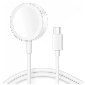 Alogy magnetisches QI induktives Ladekabel für Apple Watch USB-C Typ C 100cm 1M Weiß