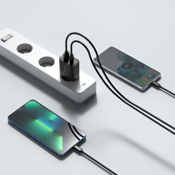 Ladegerät C30W 2-Port USB-C - USB PD30W / QC3.0 Schwarz