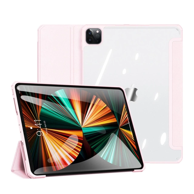 Dux Ducis Copa etui do iPad Pro 12.9 2020 / 2021 / 2022 / iPad Air 13 2024 pokrowiec smart cover z podstawką różowy