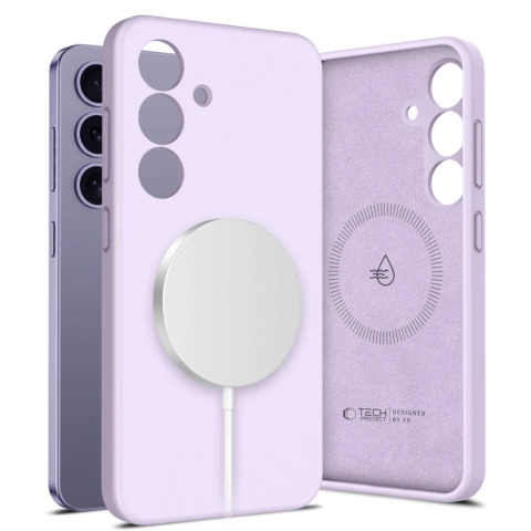 Etui do Samsung Galaxy S25 Tech-Protect Liquid Silicone MagSafe Mauve