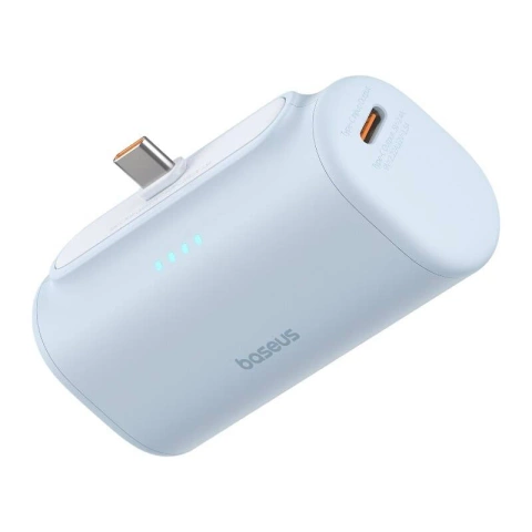 Baseus Compact Powerbank 5000 mAh 20 W USB-C Mini Schnellladung Blau