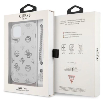 Guess GUHCP13SKSPESI iPhone 13 mini 5,4" srebrny/silver Hardcase Peony Chain Collection