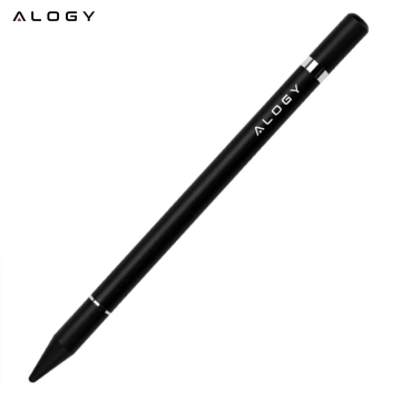 Alogy 2-in-1 kapazitiver Touch-Stift für Telefon-Tablet-Bildschirm mit Stift Schwarz