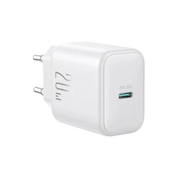 Joyroom USB-C PD 20W Netzwerkladegerät – Weißes USB-C/Lightning-Kabel 1 m