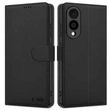 Samsung Galaxy S25 Edge Tech-Protect Wallet Schwarze Schutzhülle