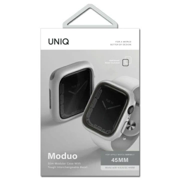 UNIQ Moduo Schutzhülle für Apple Watch Series 4/5/6/7/8/SE 44/45mm kreidegrau/kreidegrau